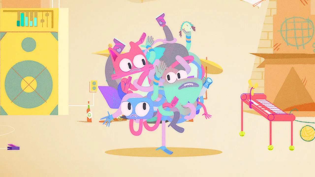 Still frame from animated short film, Future Taco Meow
