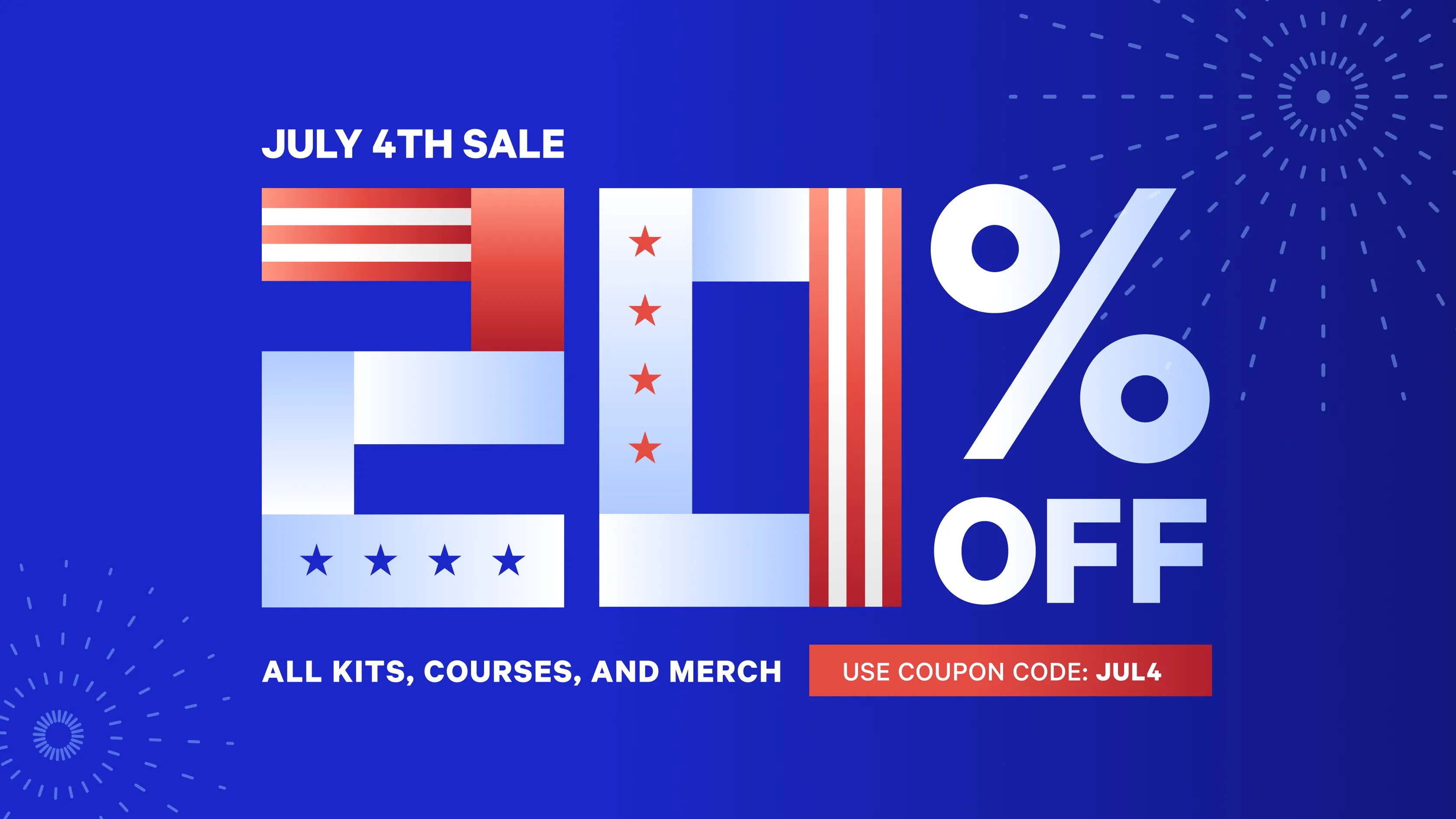 Design mock up for The Futur 4th of July sale marketing banner